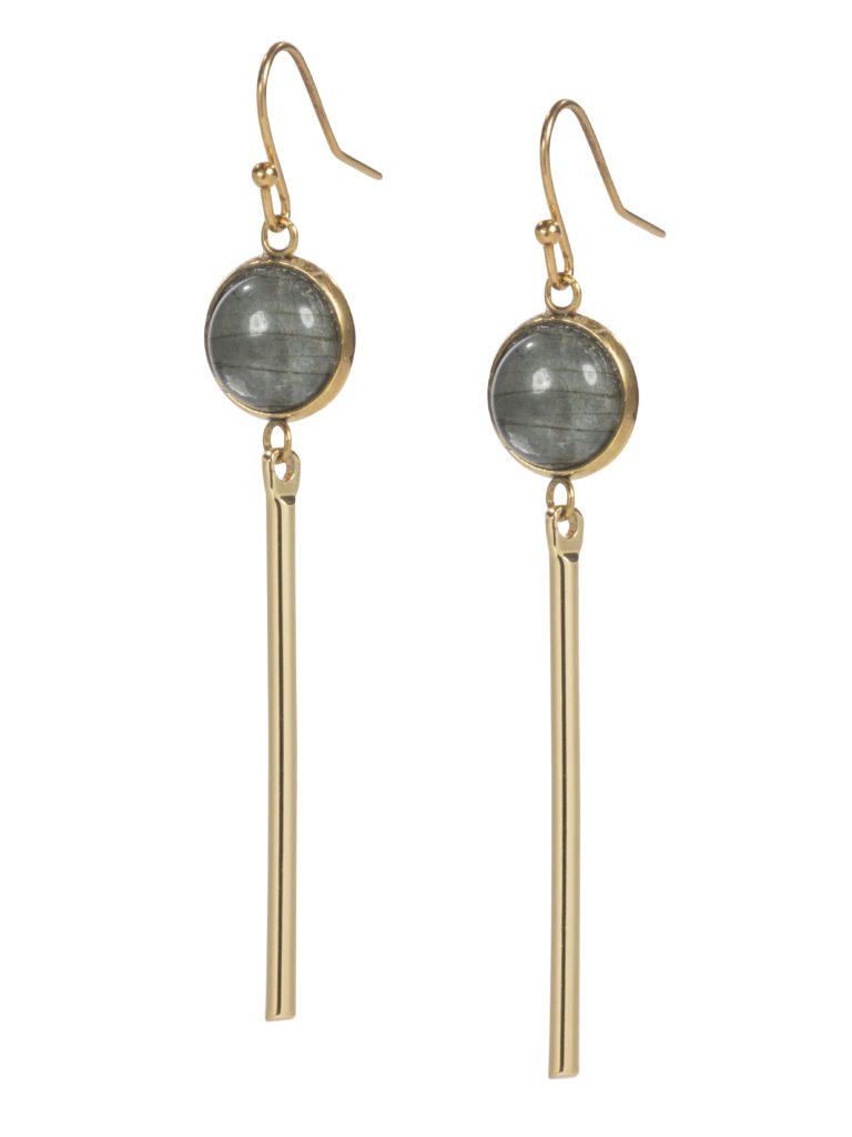 Ivana Gemstone Oorbellen Goud main image 1