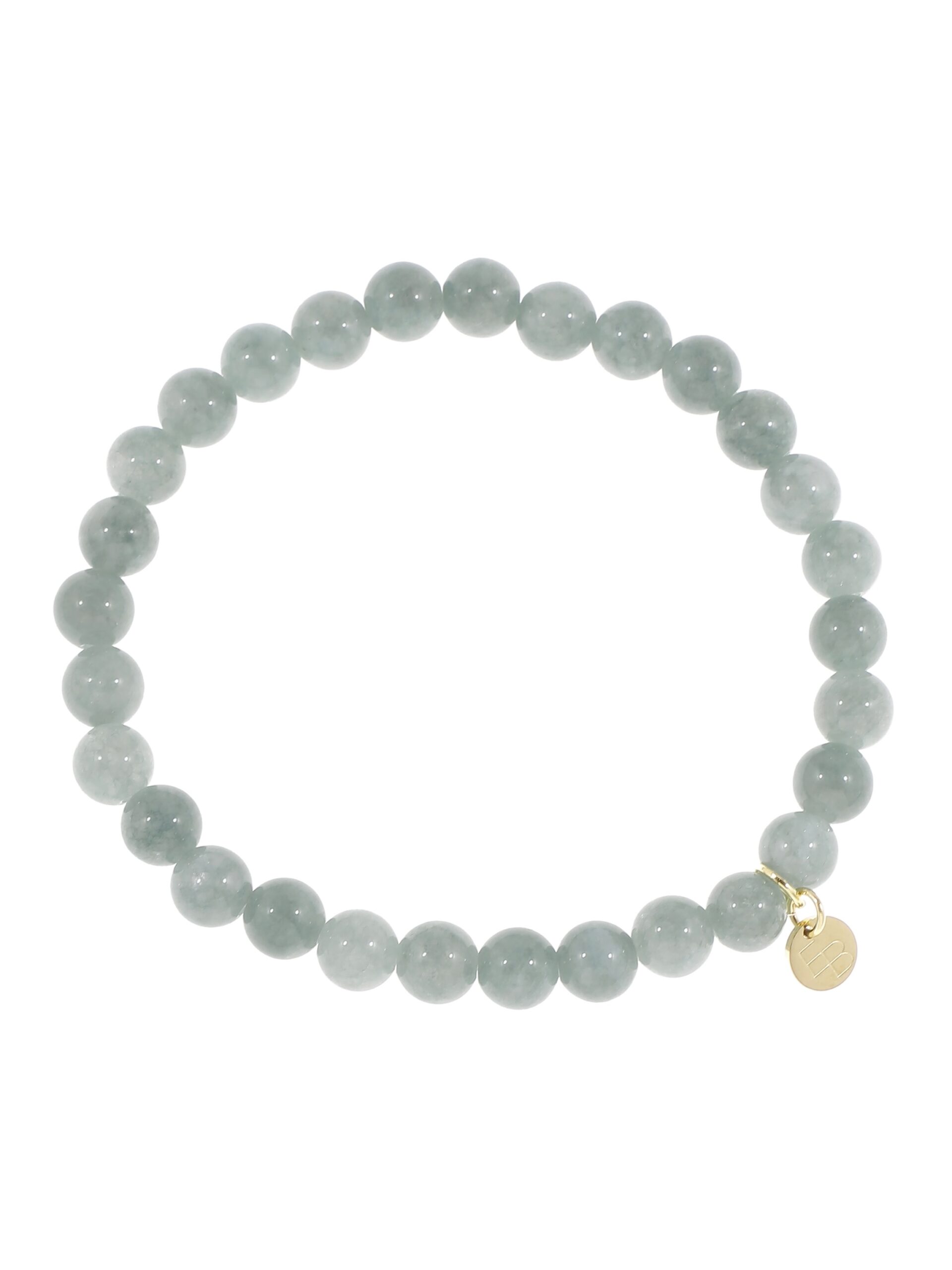Fijn armbandje met ongelijke edelsteentjes - Zeegroen main image 1